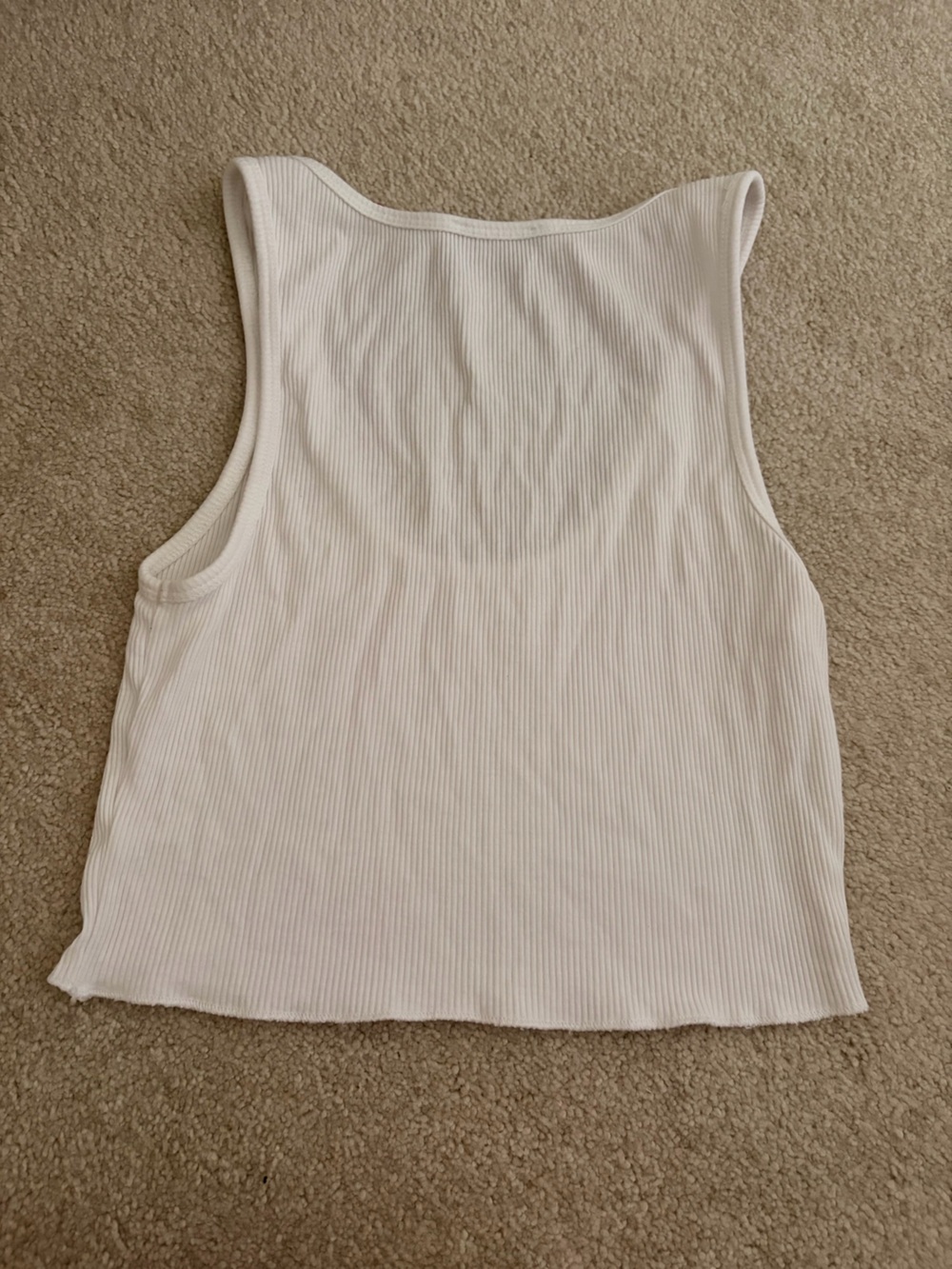 White Fox Ribbed White Tank - Picture 2 of 3